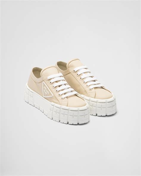 beige prada sneakers|Prada denim sneakers.